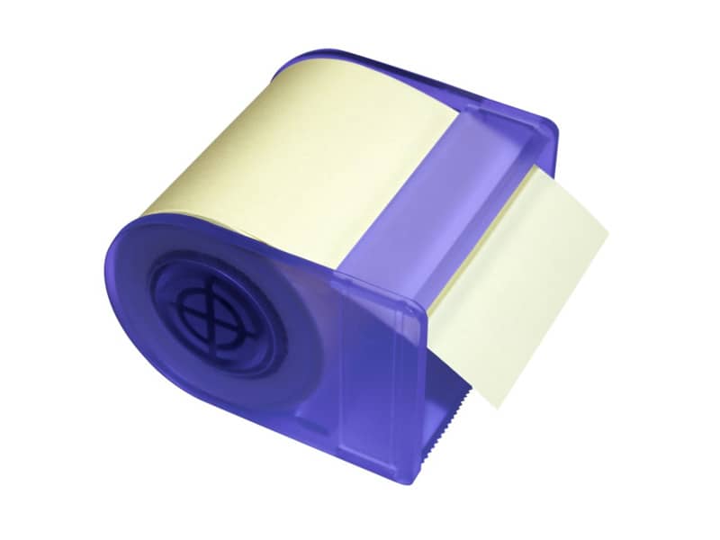 Dispenser comprensivo di roll adesivo Global notes - 60 mm x 10 m giallo/blu Q562401