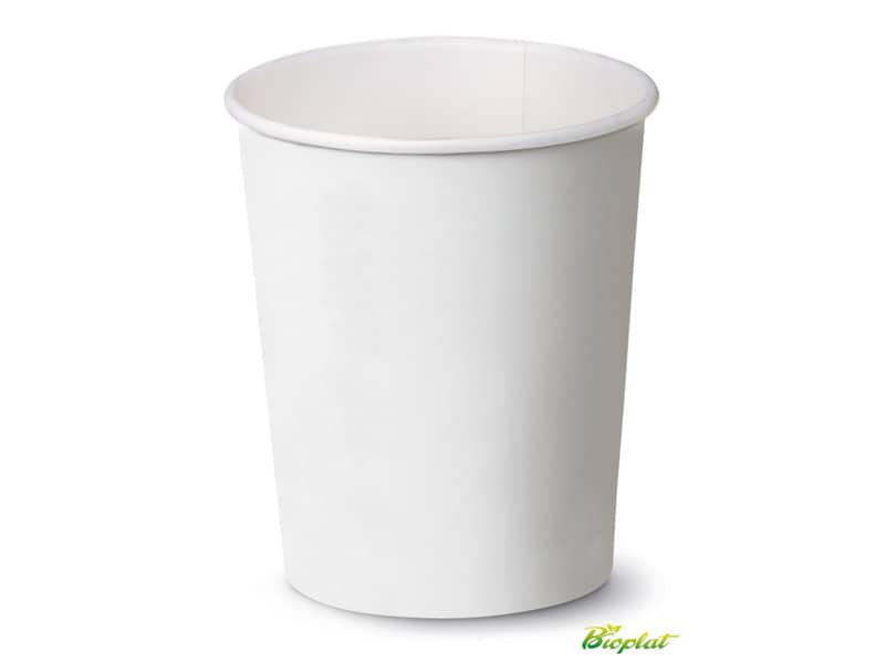 Bicchiere 9 oz (300 ml) in cartoncino Bio Scatolificio del Garda bianco - Conf. 50 pezzi - 311-00
