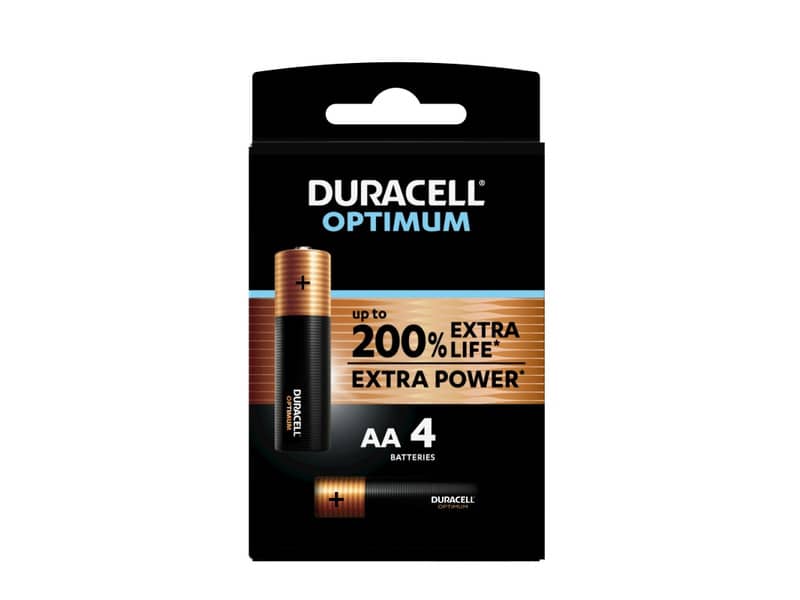 Batterie alcaline Duracell Optimum Stilo AA - - blister da 4