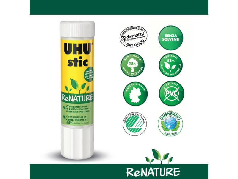 Colla stick UHU Stic ReNATURE 21 g