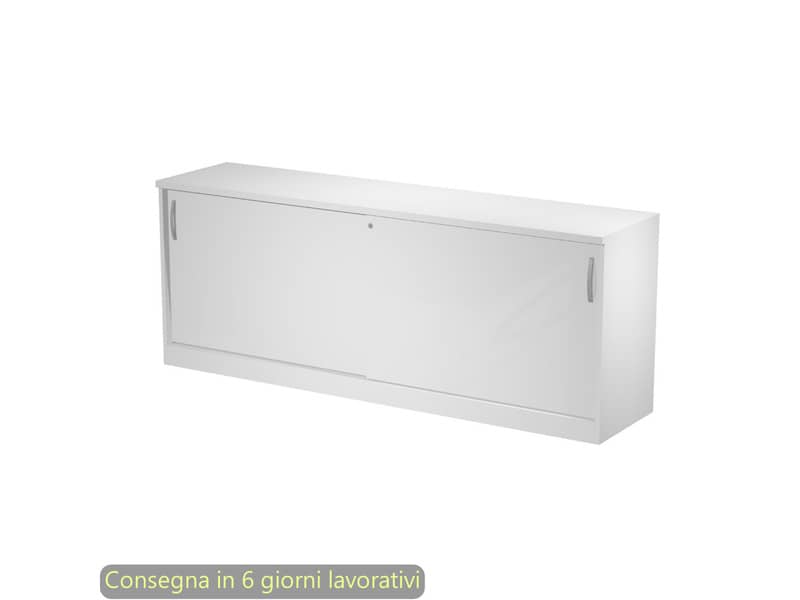 Armadio basso bianco con ante scorrevoli Artexport Bridge/Flex 185x46x73 cm bianco - CR/3