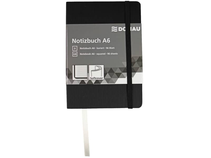 Taccuini Donau 95 ff quadretti A6 nero -01