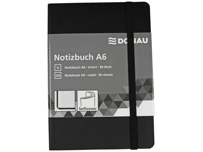 Taccuini Donau 95 ff righe A6 nero -01