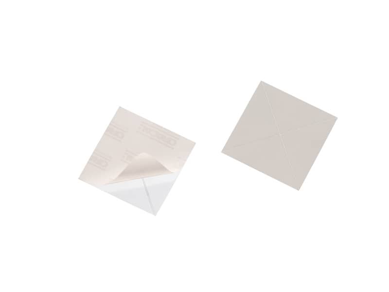 Tasche adesive DURABLE CORNERFIX® triangolari polipropilene trasparente 75x75mm conf. 100
