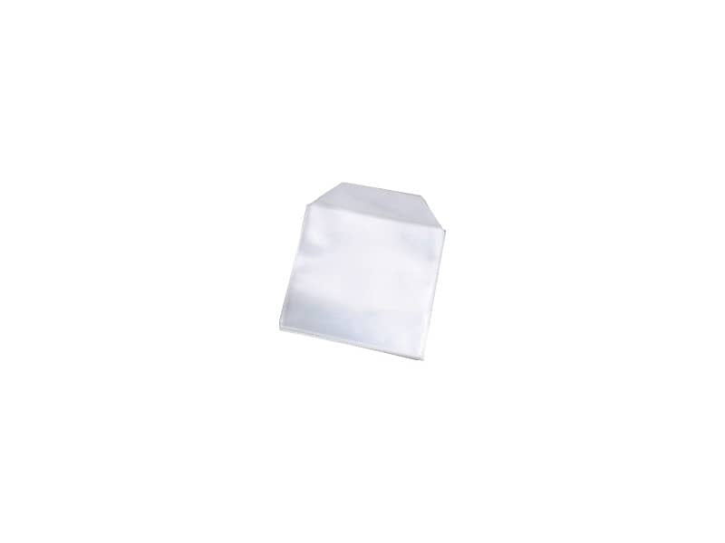 Tasca per CD/DVD Q-Connect polipropilene 120my senza foratura con lembo chiusura conf. da 50 pezzi