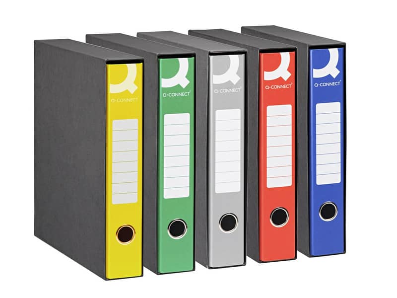 Registratore commerciale con custodia Q-Connect dorso 5 cm - 28,5x31,3 cm - blu RQ-CON-U5BL