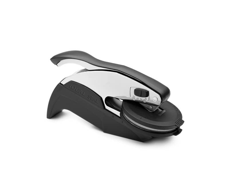 Ideal Seal /LS Cromo - Timbro a secco PERSONALIZZATO - pressa Ø51 mm - con borsa deluxe