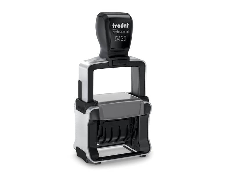 Professional 5430 - Datario con testo PERSONALIZZATO - H caratteri 4 mm - dim max pers.ne 41x24 mm - fino a 2+2 righe