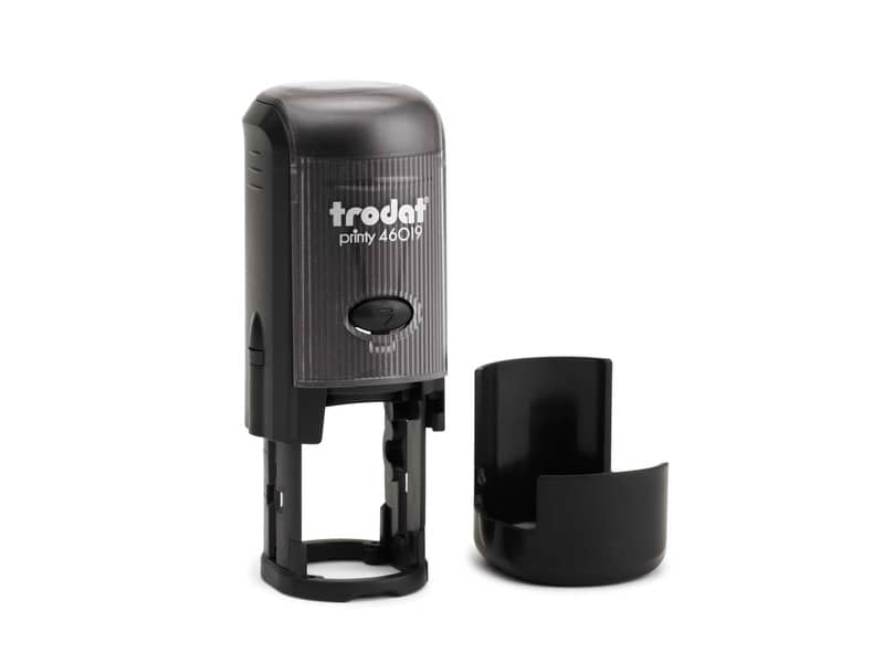 Printy - Timbro di testo PERSONALIZZATO fino a 4 righe dimensione max personalizzazione Ø19 mm