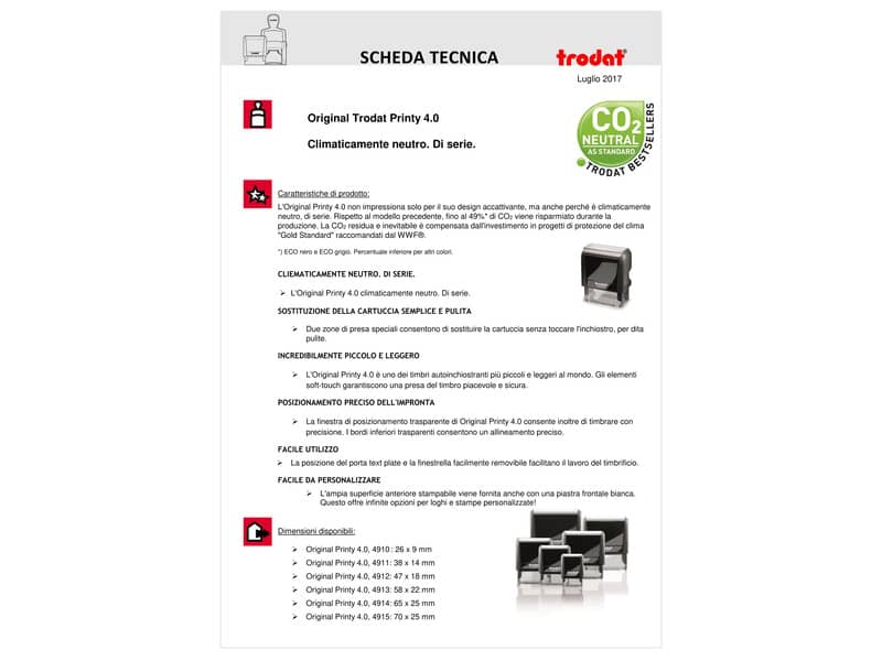 Printy 4915 - Timbro di testo PERSONALIZZATO fino a 7 righe dimensione max personalizzazione 70x25 mm