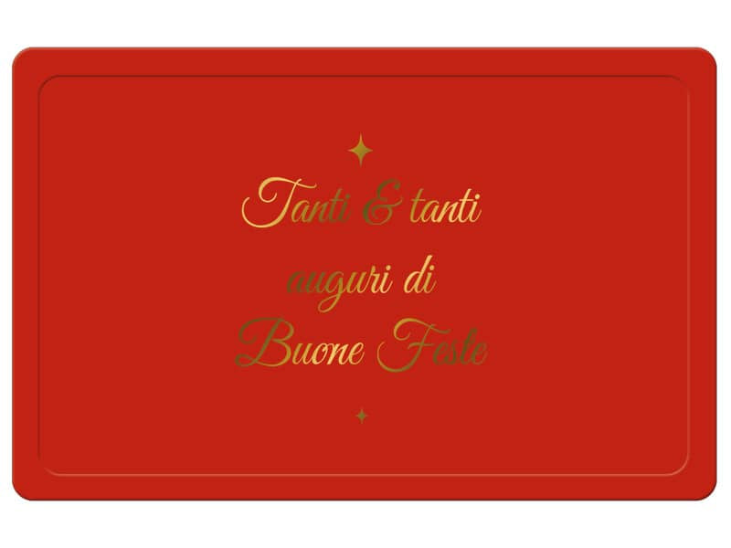 Biglietti Natalizi in vassoio - 9x14 cm conf. 6 pezzi Biembi rosso BBE202C68