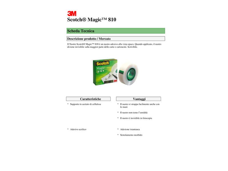 Nastro adesivo Scotch® Magic™ trasparente opaco 19 mm x 33 m Promo Pack 5+1 GRATIS