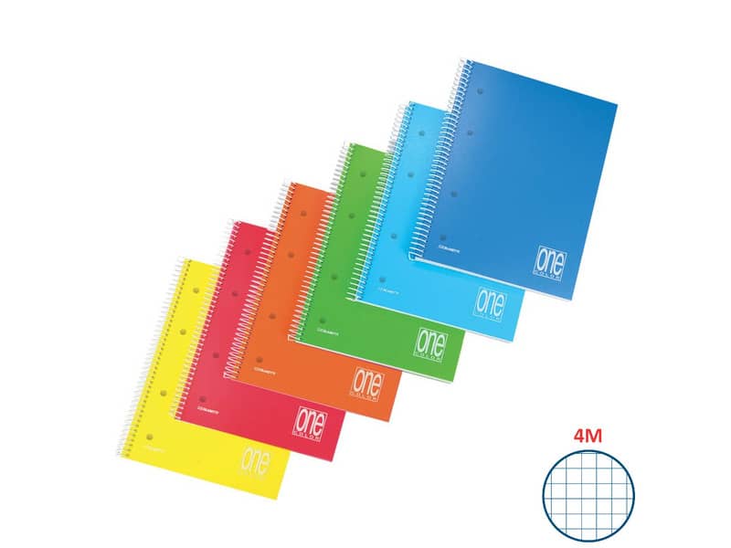 Quaderno spiralato Maxi One Color copertina in PPL - 80+1 ff - A5 quadretto 4M - 2937