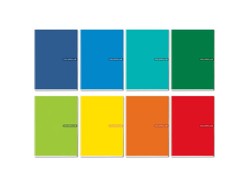 Maxi quaderno A4 copertina 200 gr/mq - 80 gr/mq Colorclub righe A con margini 20+1 ff - 5709