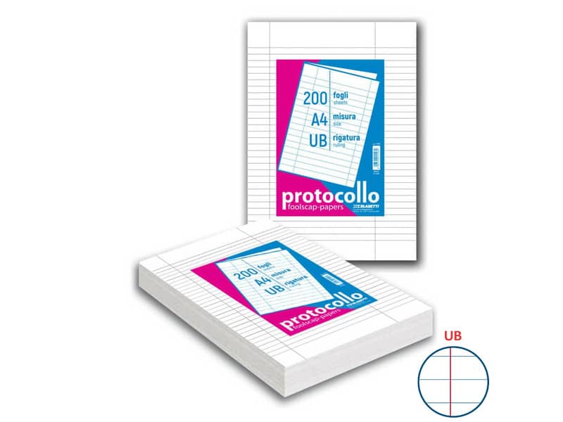 Fogli protocollo Blasetti A4 120 g/m² - uso bollo - risma da 100 fogli - 1320