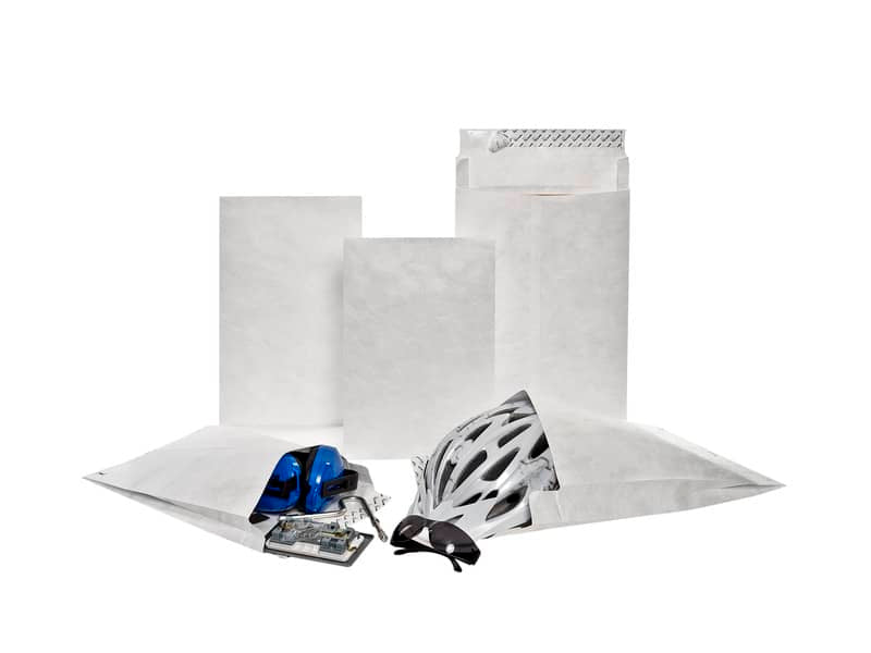 Buste a sacco con soffietti e strip bianche 176x250x38 mm - conf. 100 pz Tyvek formato B5