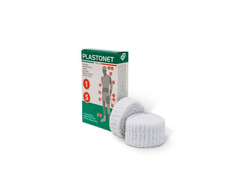 Astuccio rete tubolare elastica per fissaggio medicazioni Plastonet 100x70x20 mm