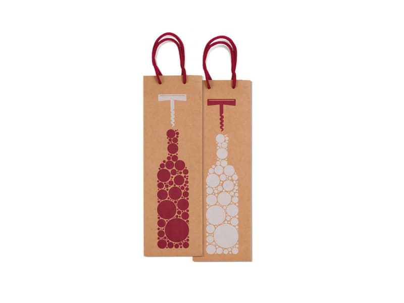 Borsa Rex bottiglia 12x37x9 cm conf. 10 pz Rex-Sadoch fantasia su avana SDN12-178