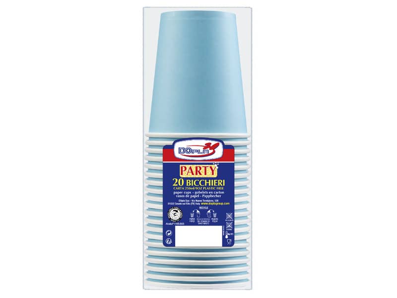 Bicchieri carta WD 250 ml conf. 20 pz Dopla Green
