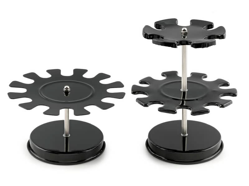 Portatimbri tondo in metallo nero Ø 138xH.90 mm Iternet 12 posti 7203