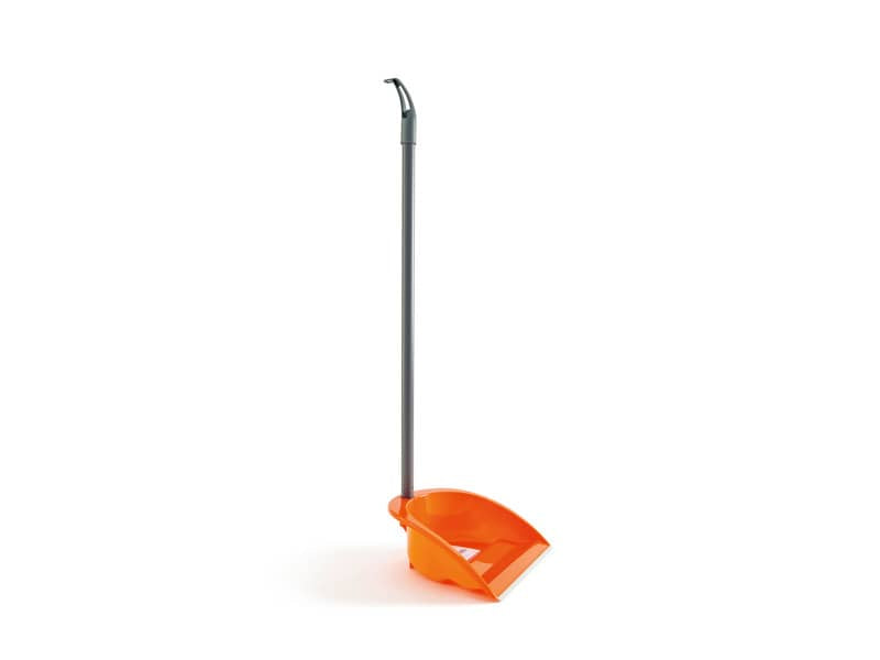 Alzaimmondizia in PP con manico e profilo in gomma arancio Perfetto Zinky up
