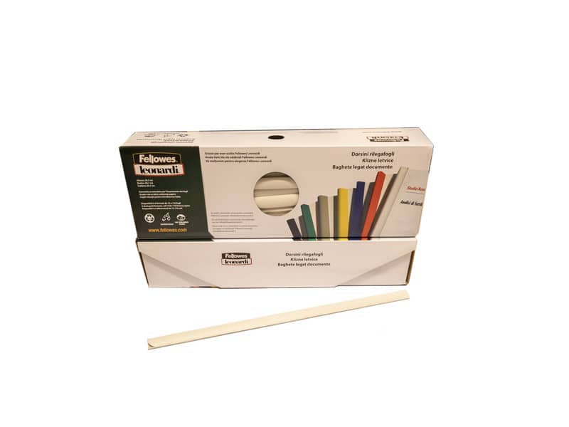 Dorsi plastici per rilegatura manuale Fellowes bianco 29,7 cm - diametro 3 mm conf. 50 pezzi - D103BI
