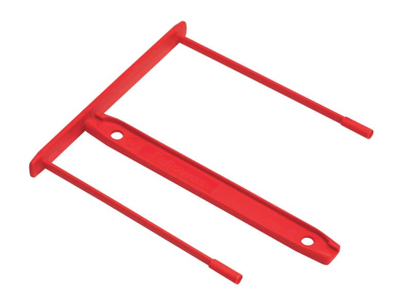 Fastener con clip di chiusura passo 80 mm Fellowes rosso conf. 100 pezzi