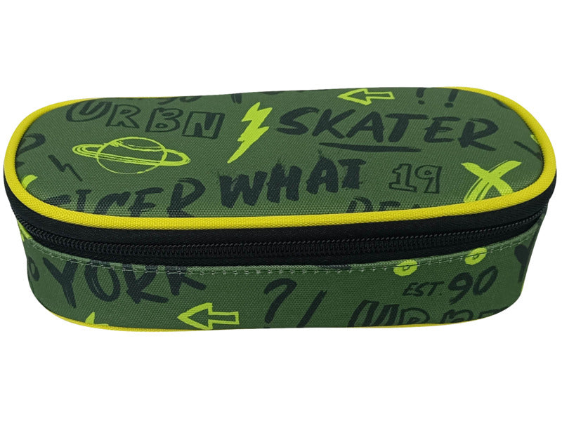 Astuccio ovalino small con cerniera Donau 21x5,5x10,5 cm - motivo New York