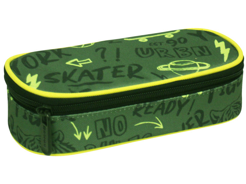 Astuccio ovalino small con cerniera Donau 21x5,5x10,5 cm - motivo New York