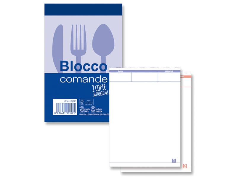 Blocco comande autoricalcanti O.C.L. - 25x2 copie autoricalcanti - 9x13,8 cm 0210P