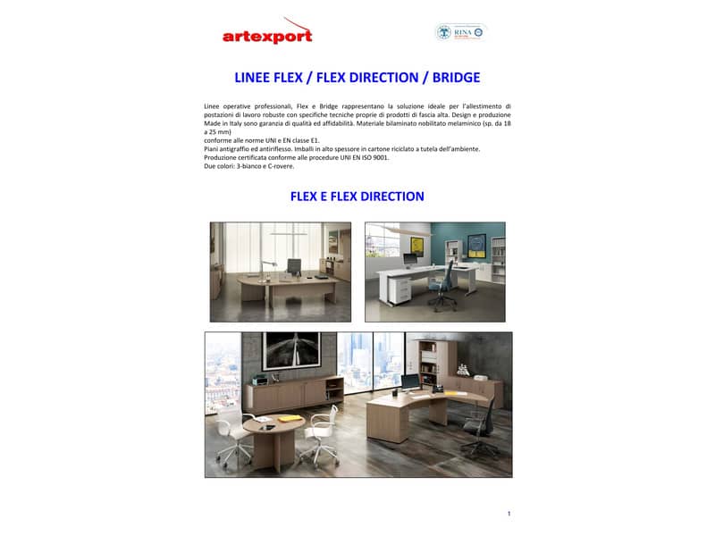 Allungo laterale scrivania rev. dx/sx supporto metallo grigio 145x67xH.73 cm Flex Artexport top rovere - EXTC+/C