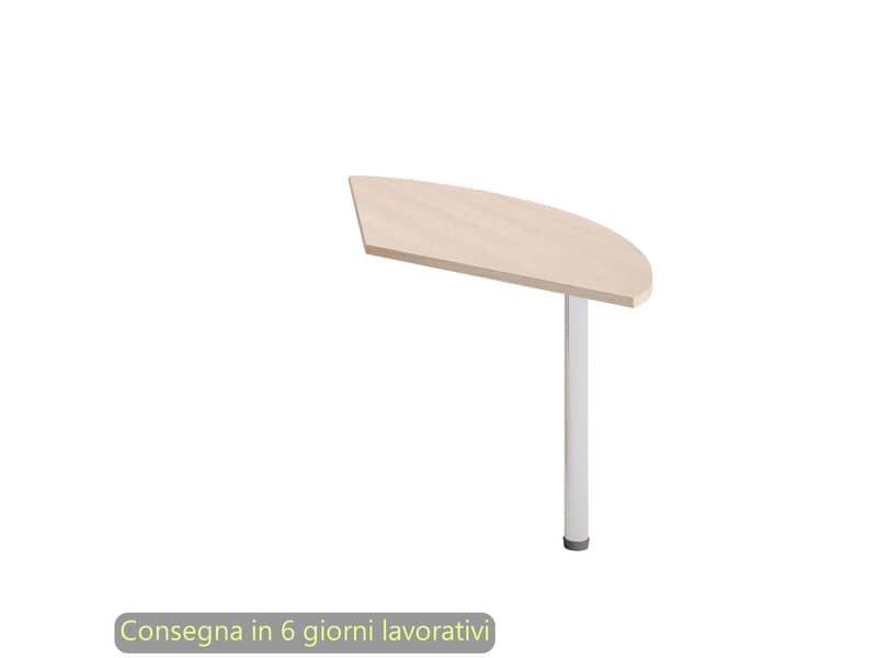 Allungo laterale scrivania rev. dx/sx supporto metallo grigio 145x67xH.73 cm Flex Artexport top rovere - EXTC+/C