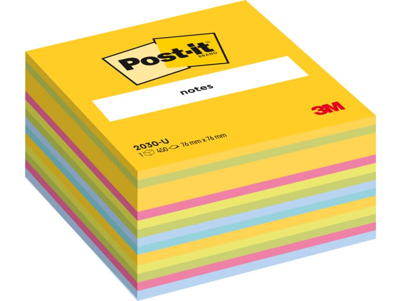 Foglietti riposizionabili Post-it® Notes Cubo Neon 76x76 mm assortiti 450 ff 2030 U