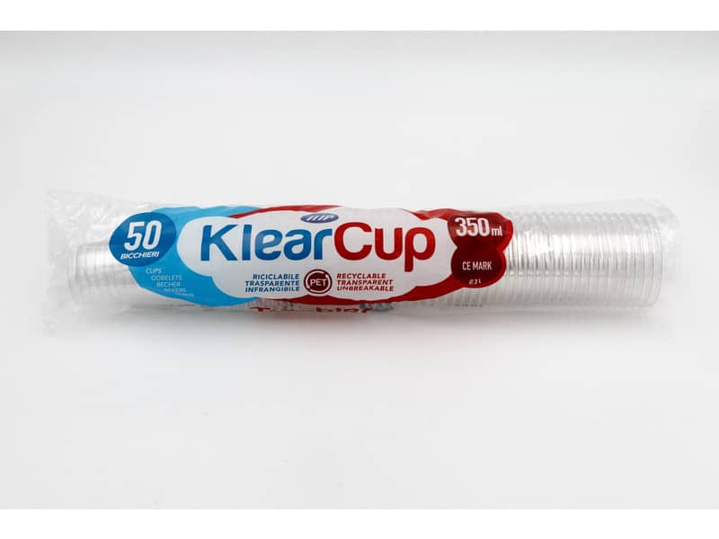 Bicchieri trasparenti in PET KlearCup 350 cc - conf. 50 pezzi