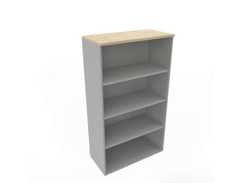 Armadio a giorno medio finitura rovere scocca trama antracite 90x45xH.160 cm Practika Quadrifoglio - ECEL90G-RK-TA