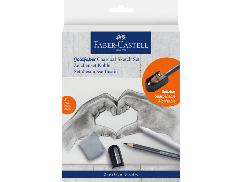 Set disegno Faber-Castell Goldfaber Charcoal - contenuto assortito - conf. 8 pezzi