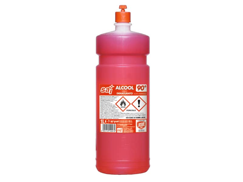 Alcool etilico denaturato 90° SAI - formato 1 litro