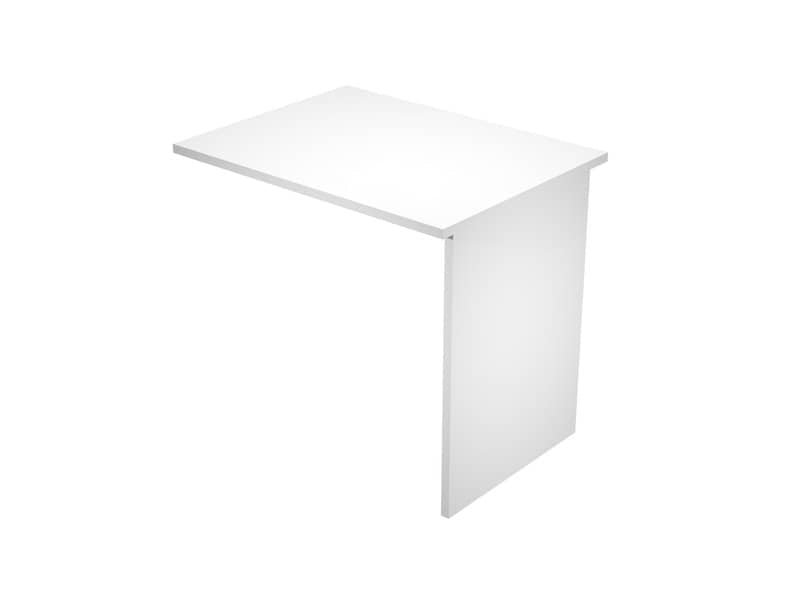 Allungo scrivania gamba pannello in melaminico in tinta 80x60xH.72 cm Presto bianco - ALL-PR-3
