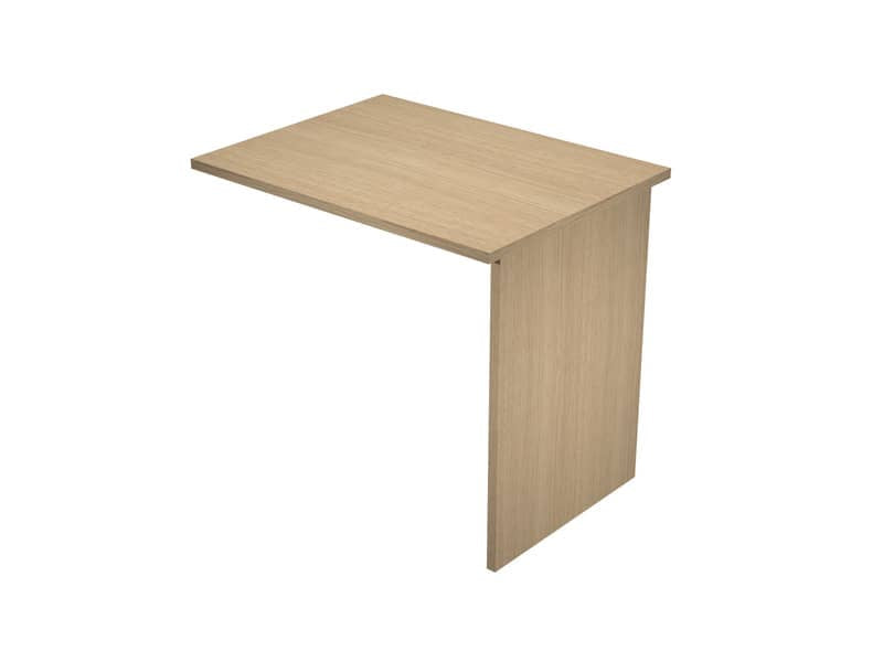 Allungo scrivania gamba pannello in melaminico in tinta 80x60xH.72 cm Presto rovere - ALL-PR-C