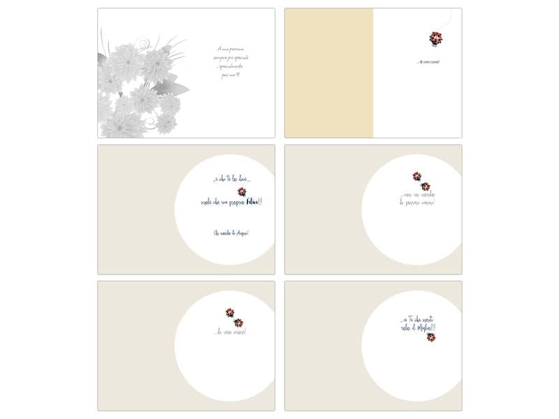 Biglietti augurali Biembi Compleanno 12x18 cm conf. 6 pezzi assortiti - coccinelle - BXBDKTC06