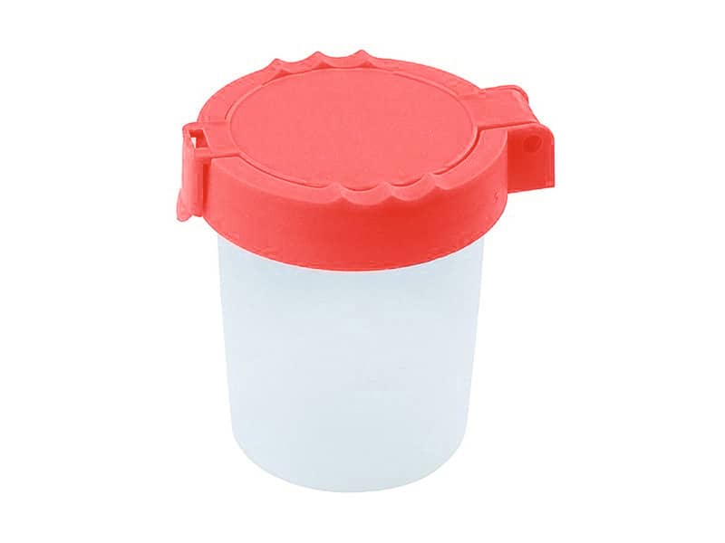 Bicchiere antigoccia con coperchio per pittura Gimboo 150 ml trasparente colori assortiti - -99