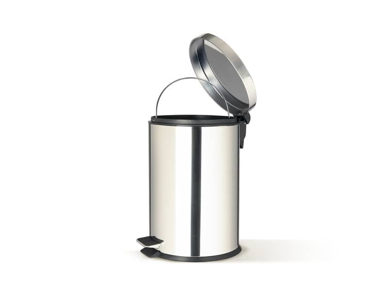 Bidone in acciaio inox con pedale Perfetto e vaschetta estraibile da 12 L ''Premium'' Ø 24,8x H.40 cm - 0447
