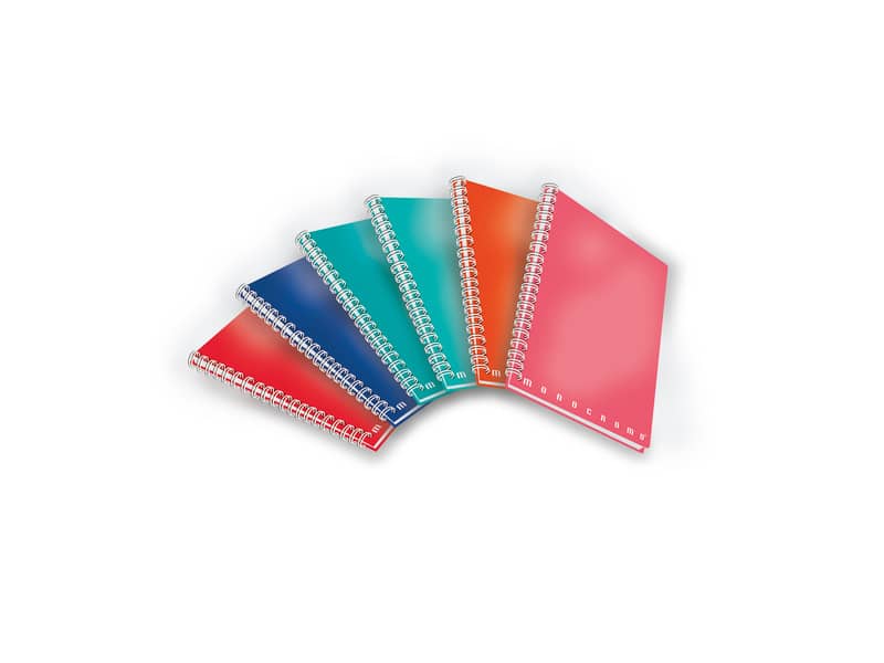 Quaderno Maxi spiralato Pigna Monocromo - 70 fogli A4 80 g/m2 colori assortiti quadretti 4M - 4M