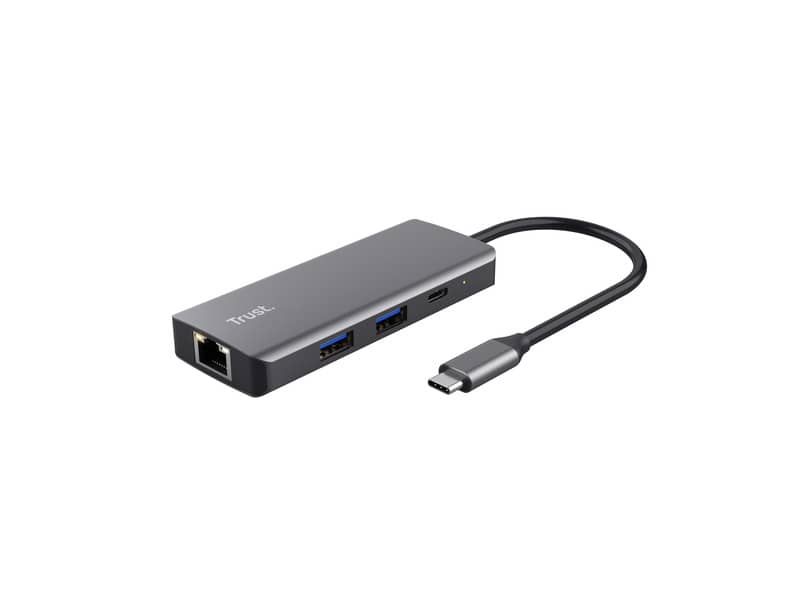 Adattatore multiporta Trust USB-C 6in1 in alluminio argento