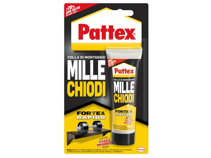 Adesivo acrilico Pattex Millechiodi Forte&Rapido 100g