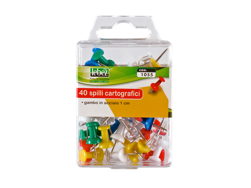 Spilli cartografici Lebez spessore 10 mm - conf. 40 pezzi - 1055