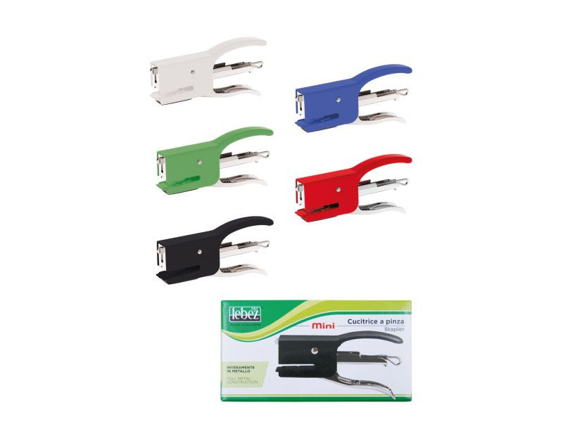Mini cucitrice a pinza Lebez 15 fogli - colori assortiti - 2411