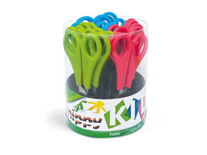 Barattolo di forbici Lebez Snippy Kid 13,5 cm - assortiti - conf. 24 pezzi -137