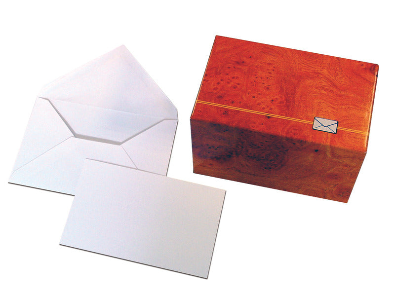 Biglietti augurali con busta Blasetti - bianco in conf. 100 pz - 75x112 mm 532