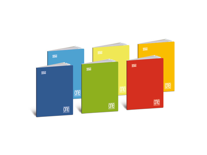 Quaderno Maxi One Color Impatto Zero A4 20+1 ff - 80 g/m2 - 4 mm conf. 12 pz - 7443